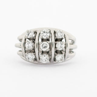 Brillantring  aus 585 Weißgold, nachhaltiger second hand Schmuck perfekt aufgearbeitet