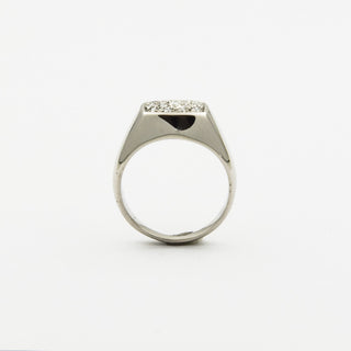 Ring aus 750 Weißgold mit Brillant und Diamant, nachhaltiger second hand Schmuck perfekt aufgearbeitet