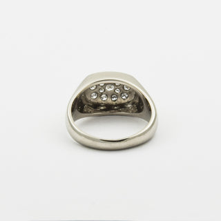 Ring aus 750 Weißgold mit Brillant und Diamant, nachhaltiger second hand Schmuck perfekt aufgearbeitet