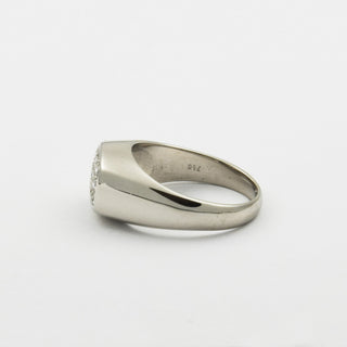 Ring aus 750 Weißgold mit Brillant und Diamant, nachhaltiger second hand Schmuck perfekt aufgearbeitet