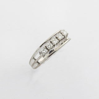 Brillantring aus 585 Weißgold, nachhaltiger second hand Schmuck perfekt aufgearbeitet