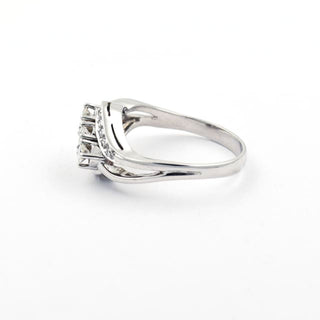 Brillantring aus 585 Weißgold mit Diamant, nachhaltiger second hand Schmuck perfekt aufgearbeitet