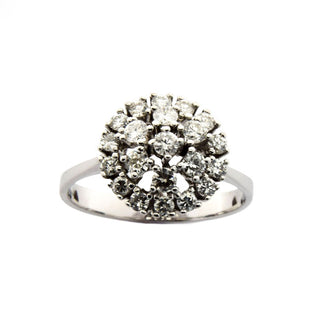 Brillantring aus 585 Weißgold, nachhaltiger second hand Schmuck perfekt aufgearbeitet