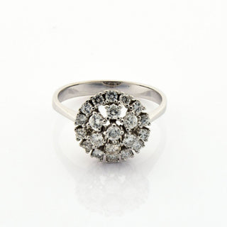 Brillantring aus 585 Weißgold, nachhaltiger second hand Schmuck perfekt aufgearbeitet