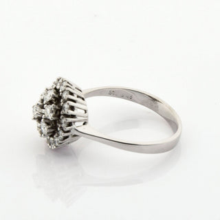 Brillantring aus 585 Weißgold, nachhaltiger second hand Schmuck perfekt aufgearbeitet