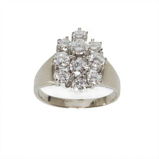 Brillantring aus 585 Weißgold, nachhaltiger second hand Schmuck perfekt aufgearbeitet