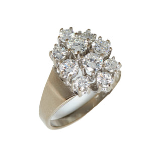 Brillantring aus 585 Weißgold, nachhaltiger second hand Schmuck perfekt aufgearbeitet