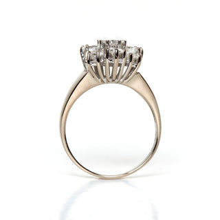 Brillantring aus 585 Weißgold, nachhaltiger second hand Schmuck perfekt aufgearbeitet