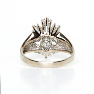 Brillantring aus 585 Weißgold, nachhaltiger second hand Schmuck perfekt aufgearbeitet