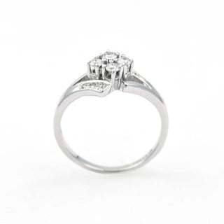 Brillantring aus 585 Weißgold, nachhaltiger second hand Schmuck perfekt aufgearbeitet