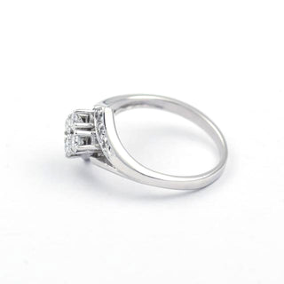 Brillantring aus 585 Weißgold, nachhaltiger second hand Schmuck perfekt aufgearbeitet