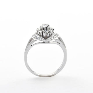 Brillantring aus 750 Weißgold mit Diamant, nachhaltiger second hand Schmuck perfekt aufgearbeitet