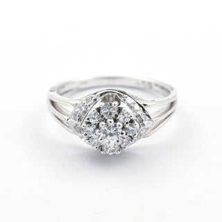 Brillantring aus 750 Weißgold mit Diamant, nachhaltiger second hand Schmuck perfekt aufgearbeitet