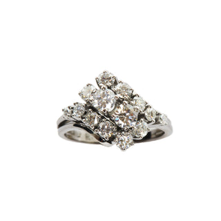 Brillantring aus 585 Weißgold, nachhaltiger second hand Schmuck perfekt aufgearbeitet