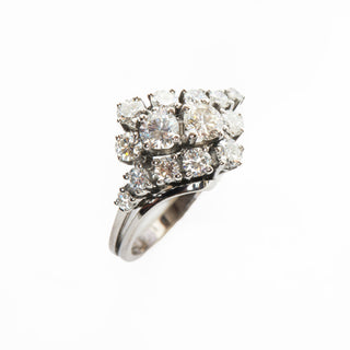 Brillantring aus 585 Weißgold, nachhaltiger second hand Schmuck perfekt aufgearbeitet