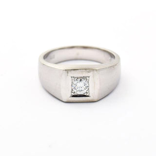 Brillantring aus 585 Weißgold, nachhaltiger second hand Schmuck perfekt aufgearbeitet