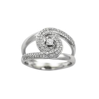 Christ Brillantring aus 585 Weißgold, nachhaltiger second hand Schmuck perfekt aufgearbeitet