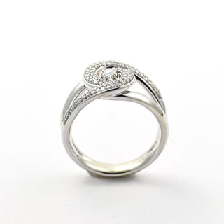 Christ Brillantring aus 585 Weißgold, nachhaltiger second hand Schmuck perfekt aufgearbeitet