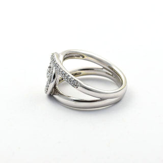 Christ Brillantring aus 585 Weißgold, nachhaltiger second hand Schmuck perfekt aufgearbeitet