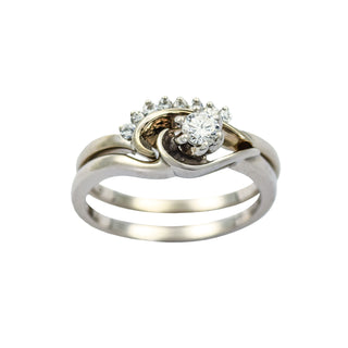 Brillantring aus 585 Weißgold, nachhaltiger second hand Schmuck perfekt aufgearbeitet