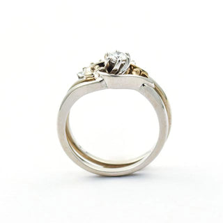 Brillantring aus 585 Weißgold, nachhaltiger second hand Schmuck perfekt aufgearbeitet