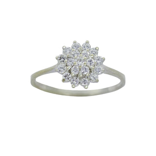 Brillantring aus 585 Weißgold, nachhaltiger second hand Schmuck perfekt aufgearbeitet