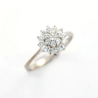 Brillantring aus 585 Weißgold, nachhaltiger second hand Schmuck perfekt aufgearbeitet