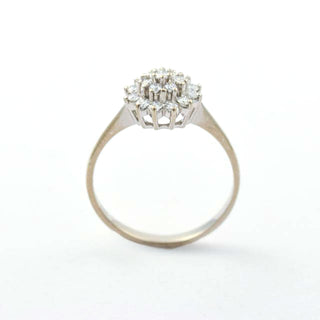 Brillantring aus 585 Weißgold, nachhaltiger second hand Schmuck perfekt aufgearbeitet