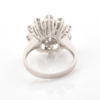 Brillantring Schneeflocke aus 585 Weißgold, nachhaltiger second hand Schmuck perfekt aufgearbeitet