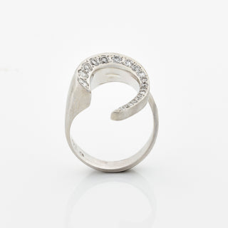 Victor Mayer Brillantring aus 750 Weißgold mit Diamant, nachhaltiger second hand Schmuck perfekt aufgearbeitet