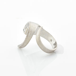 Victor Mayer Brillantring aus 750 Weißgold mit Diamant, nachhaltiger second hand Schmuck perfekt aufgearbeitet