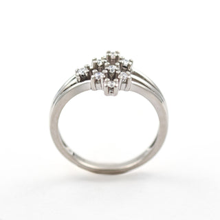 Brillantring aus 585 Weißgold, nachhaltiger second hand Schmuck perfekt aufgearbeitet