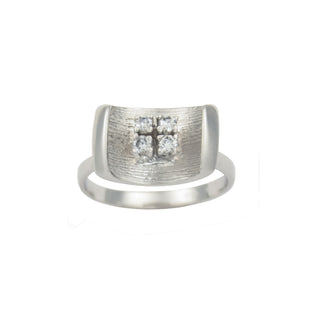 Brillantring aus 585 Weißgold, nachhaltiger second hand Schmuck perfekt aufgearbeitet