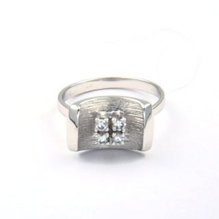 Brillantring aus 585 Weißgold, nachhaltiger second hand Schmuck perfekt aufgearbeitet