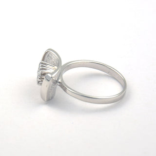 Brillantring aus 585 Weißgold, nachhaltiger second hand Schmuck perfekt aufgearbeitet