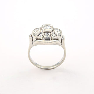 Brillantring aus 585 Weißgold mit Diamant, nachhaltiger second hand Schmuck perfekt aufgearbeitet