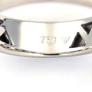 Perlenring aus 750 Weißgold mit Brillant, nachhaltiger second hand Schmuck perfekt aufgearbeitet