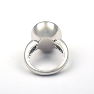 Ring aus 750 Weißgold mit Topas, nachhaltiger second hand Schmuck perfekt aufgearbeitet