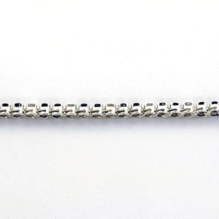 Rivièrearmband aus 750 Weißgold mit Saphir und Brillant, nachhaltiger second hand Schmuck perfekt aufgearbeitet