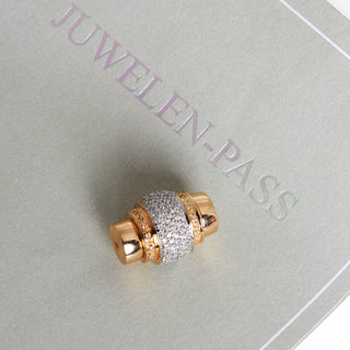 Brillantschließe aus 585 Gelb- und Weißgold, nachhaltiger second hand Schmuck perfekt aufgearbeitet