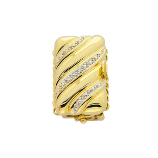 Schließe aus 585 Gelb- und Weißgold mit Diamant, nachhaltiger second hand Schmuck perfekt aufgearbeitet