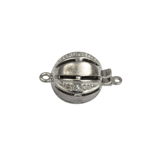 Schließe aus 750 Weißgold mit Diamant, nachhaltiger second hand Schmuck perfekt aufgearbeitet