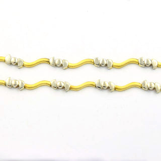 Schmuckset aus 585 Gelb- und Weißgold, nachhaltiger second hand Schmuck perfekt aufgearbeitet