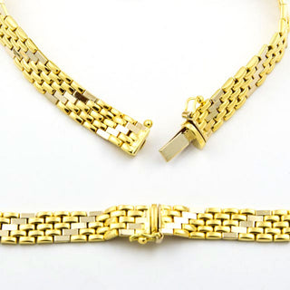 Schmuckset aus 585 Gelb- und Weißgold, nachhaltiger second hand Schmuck perfekt aufgearbeitet