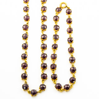 Schmuckset aus 333 Gelbgold mit Granat, nachhaltiger second hand Schmuck perfekt aufgearbeitet