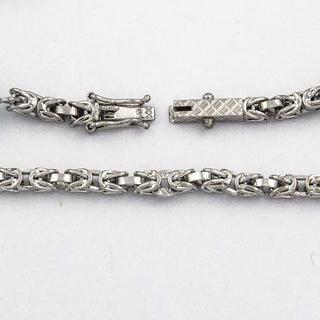 Schmuckset aus 585 Weißgold mit Chrysopras, nachhaltiger second hand Schmuck perfekt aufgearbeitet