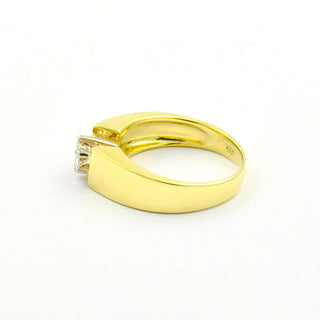 Brillantring aus 585 Gelb- und Weißgold, nachhaltiger second hand Schmuck perfekt aufgearbeitet