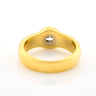 Brillantring aus 750 Gelb- und Weißgold, nachhaltiger second hand Schmuck perfekt aufgearbeitet