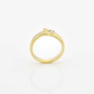 Brillantring aus 585 Gelbgold, nachhaltiger second hand Schmuck perfekt aufgearbeitet