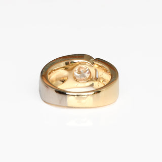 Brillantring aus 585 Gelb- und Weißgold, nachhaltiger second hand Schmuck perfekt aufgearbeitet